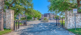 Beautiful condo on the Guadalupe River in downtown New Braunfels with a pool.