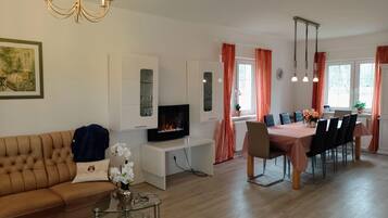 TV connectée, cheminée