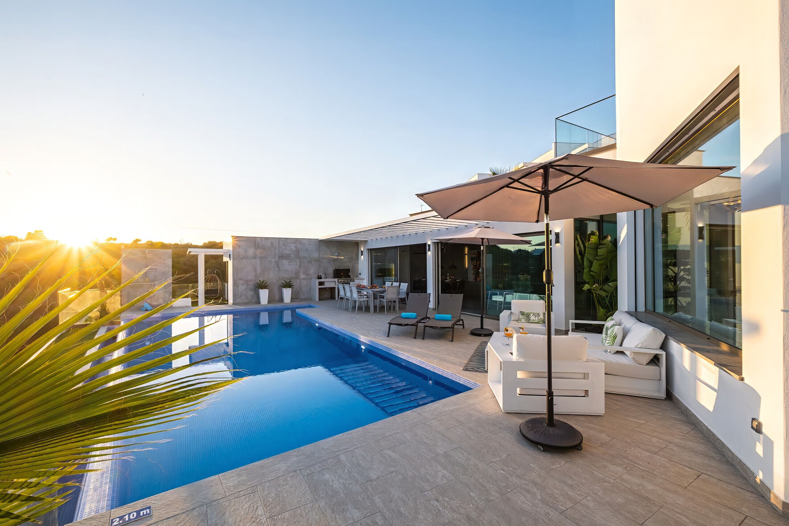 A heated pool