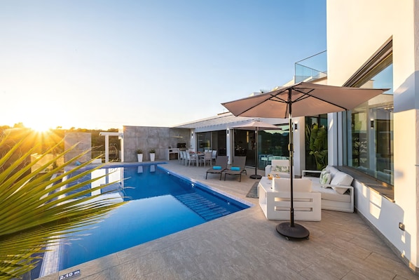 A heated pool
