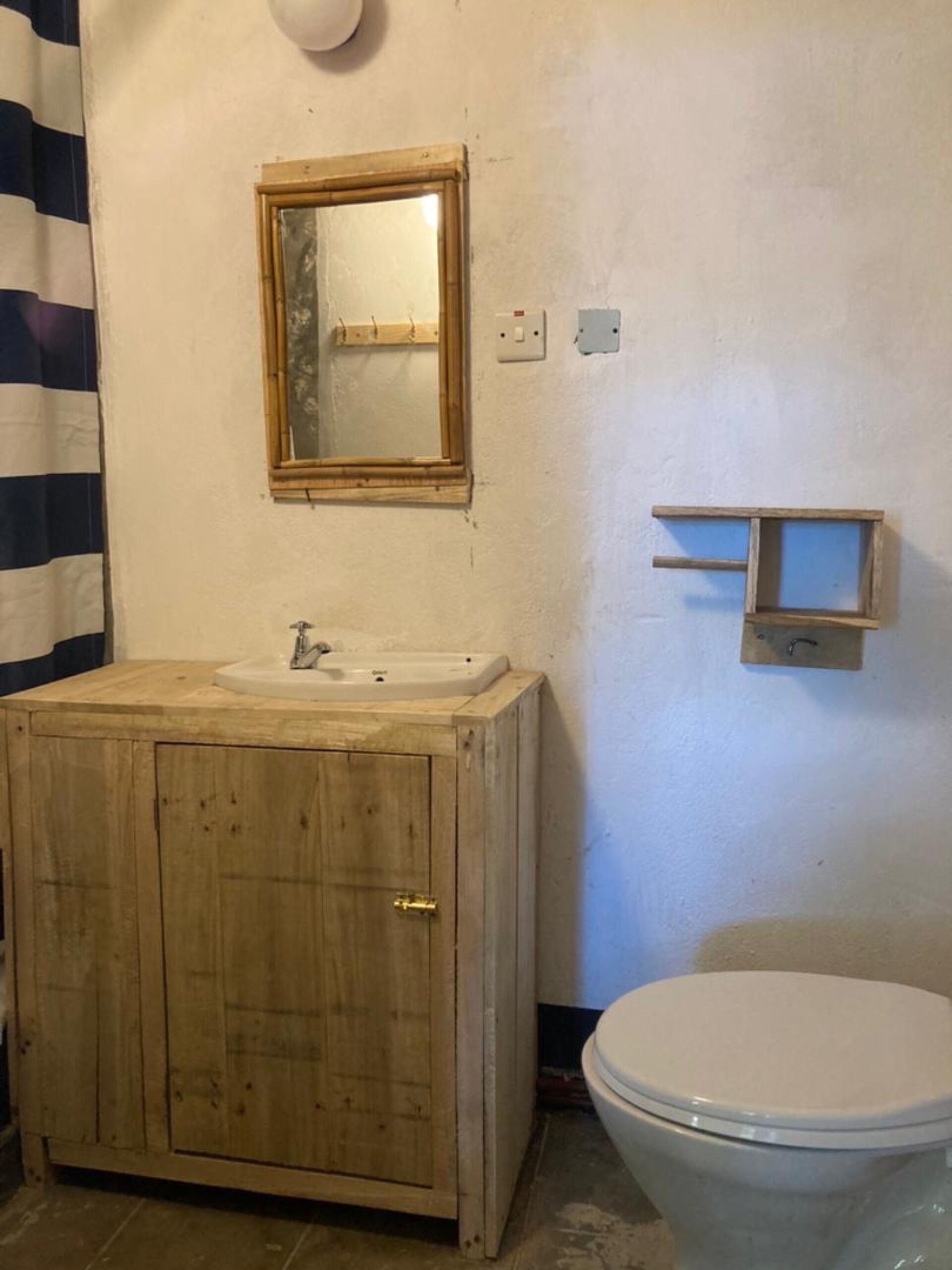 Basic Double or Twin Room | Bathroom | Shower, hair dryer (on request), towels, soap