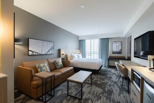 In-room safe, desk, laptop workspace, blackout drapes