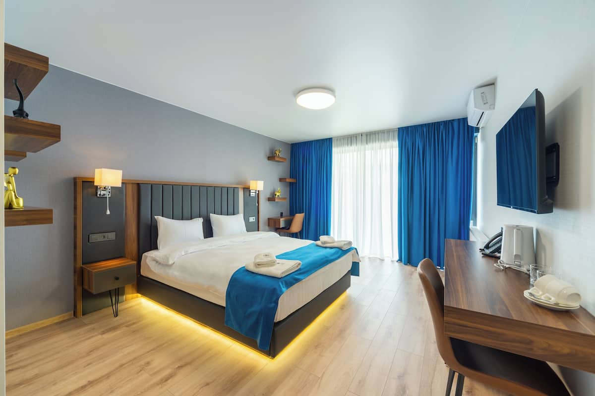 Economy tweepersoonskamer, niet-roken | 1 slaapkamer, hypoallergeen beddengoed, een laptopwerkplek