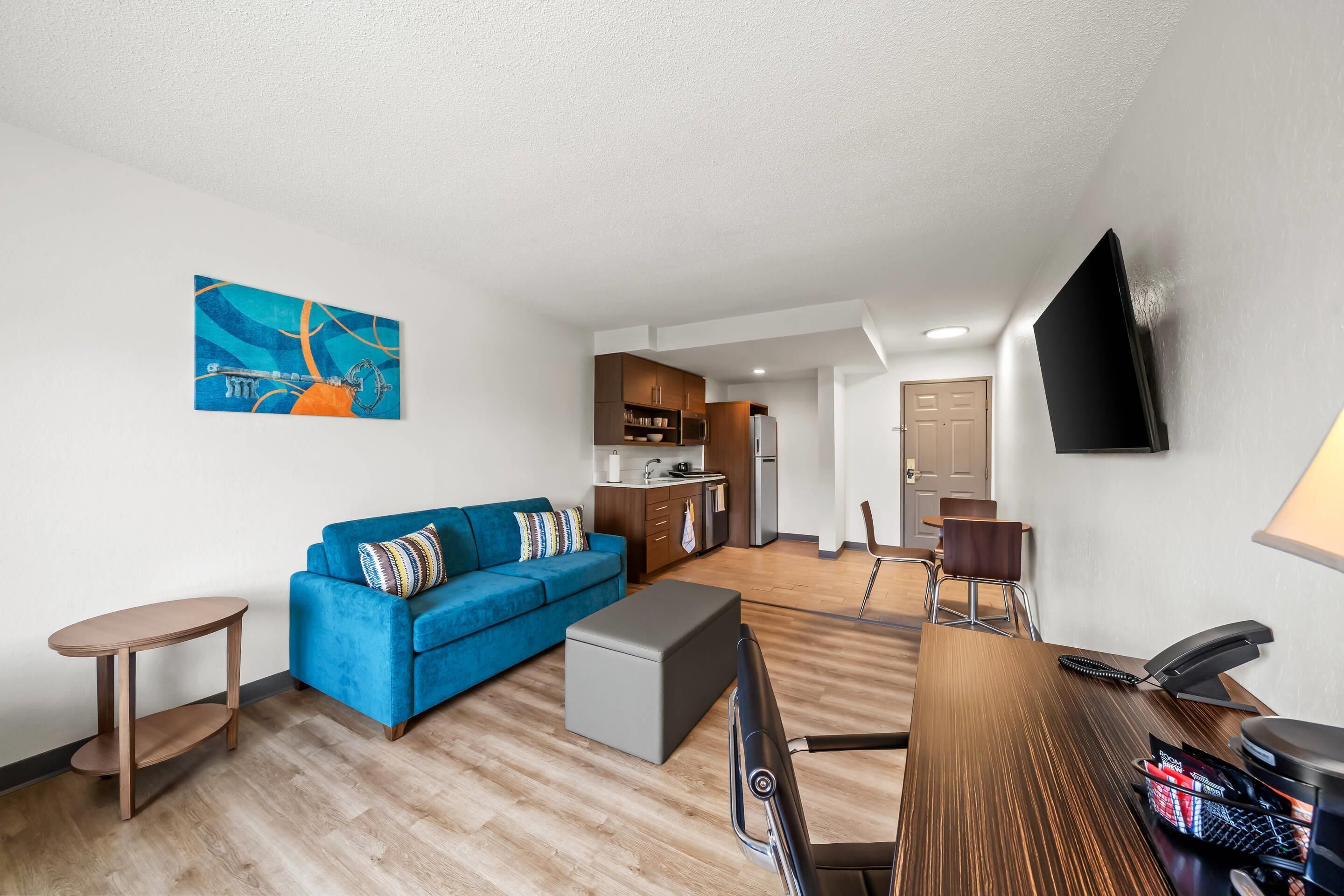 Suite, 2 Double Beds, Non Smoking | Blackout drapes, iron/ironing board, free WiFi