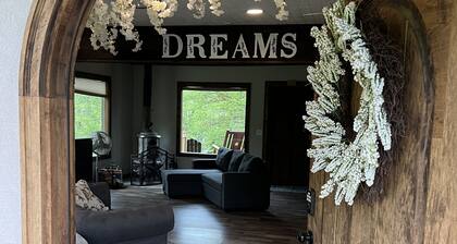 Cottage on the waterfall.