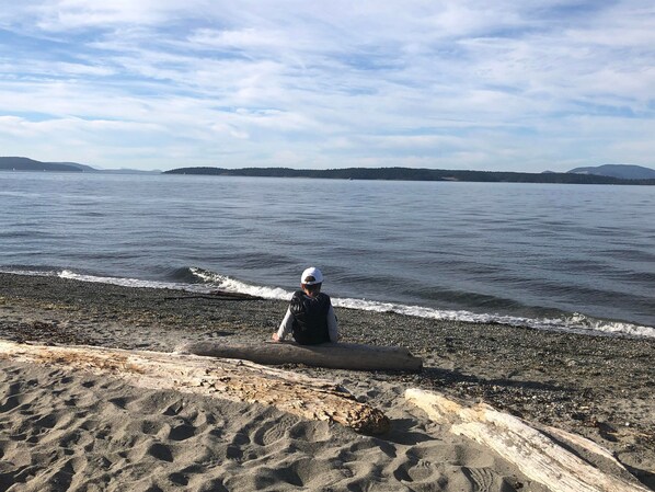 En la playa