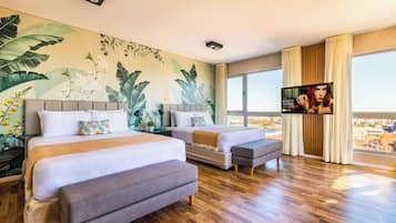 Studio, 2 Queen Beds | 1 bedroom, in-room safe, desk, laptop workspace