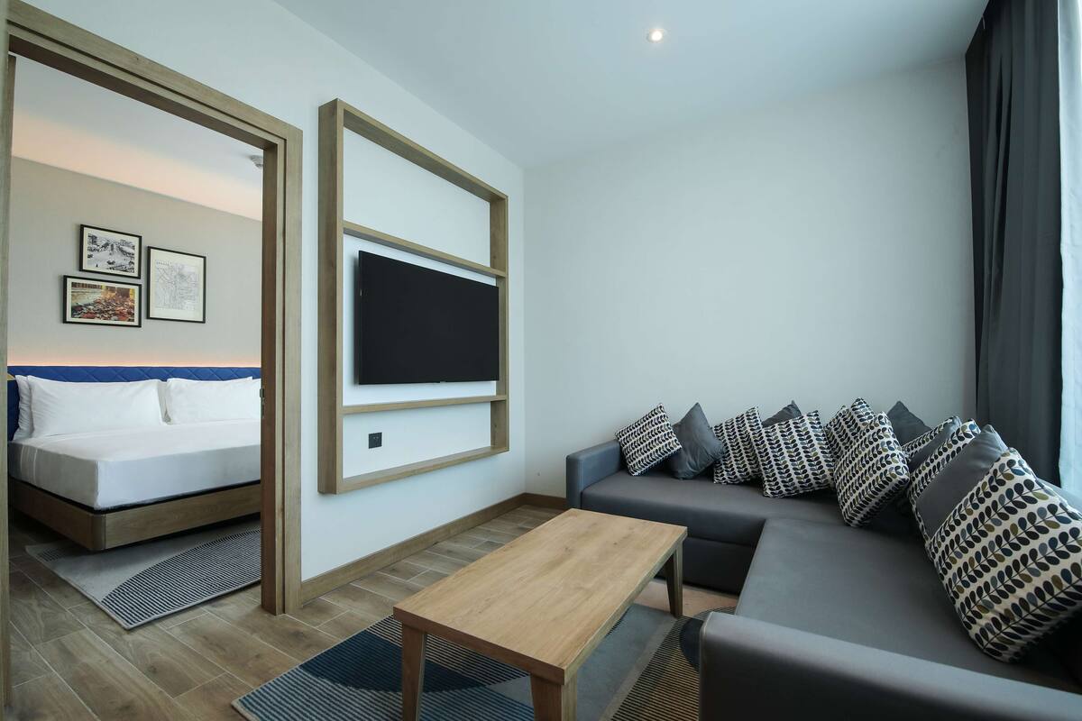 Suite, 1 Schlafzimmer | Wohnbereich
