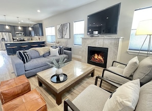 TV connectée, cheminée