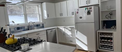Fridge, oven, stovetop, dishwasher