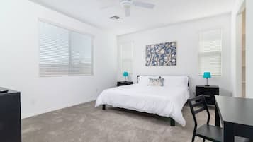 4 bedrooms, desk, iron/ironing board, free WiFi