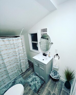Shower, hair dryer, towels, toilet paper - The Bungalow on Betty (Clearwater)
