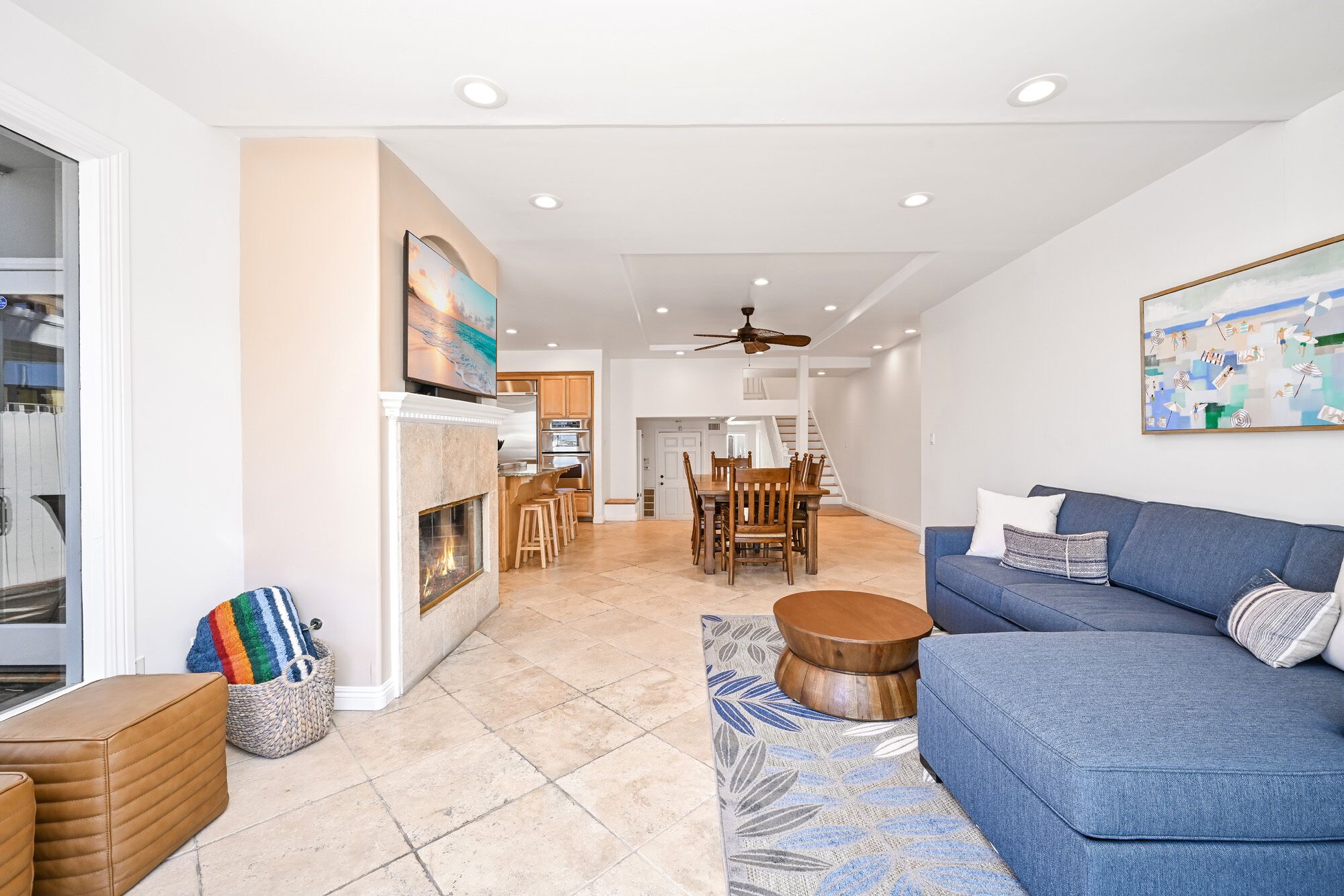 Sunset Island Waterfront Home with Kayaks across the Street from the Beach