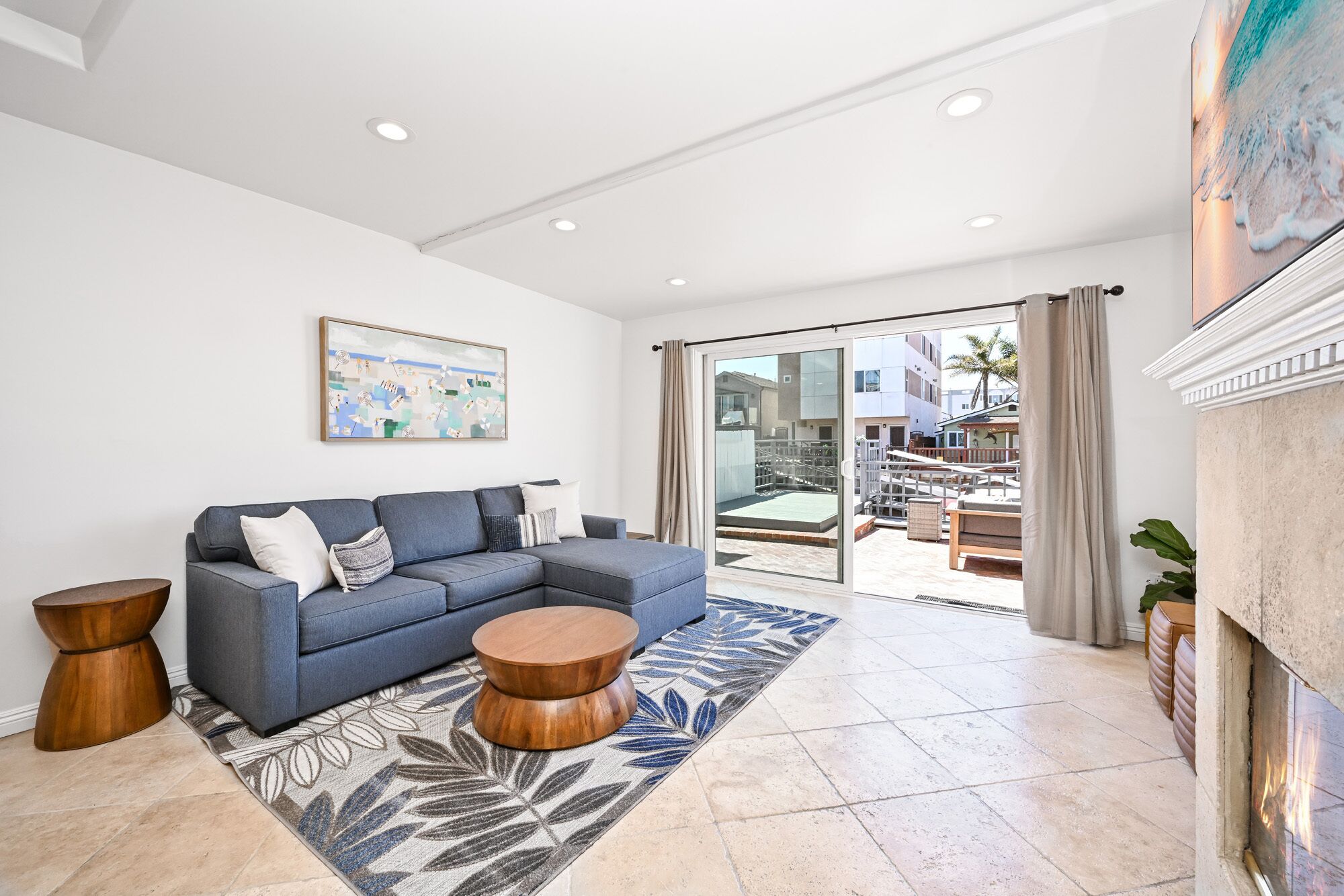 Sunset Island Waterfront Home with Kayaks across the Street from the Beach