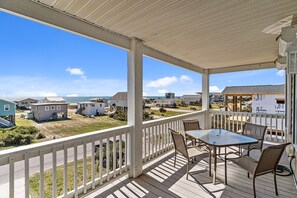 Outdoor dining - 3rd Row w/ Private Pool, 2 Primary Suites & VIEWS (Oak Island)