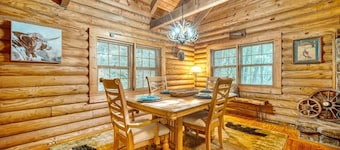 Log cabin, Blue Rdg. Mtn., A.T., Helton Crk falls, Vogel St. Park, near Helen