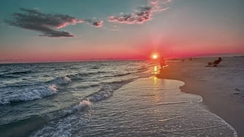 Sun-loungers, beach towels