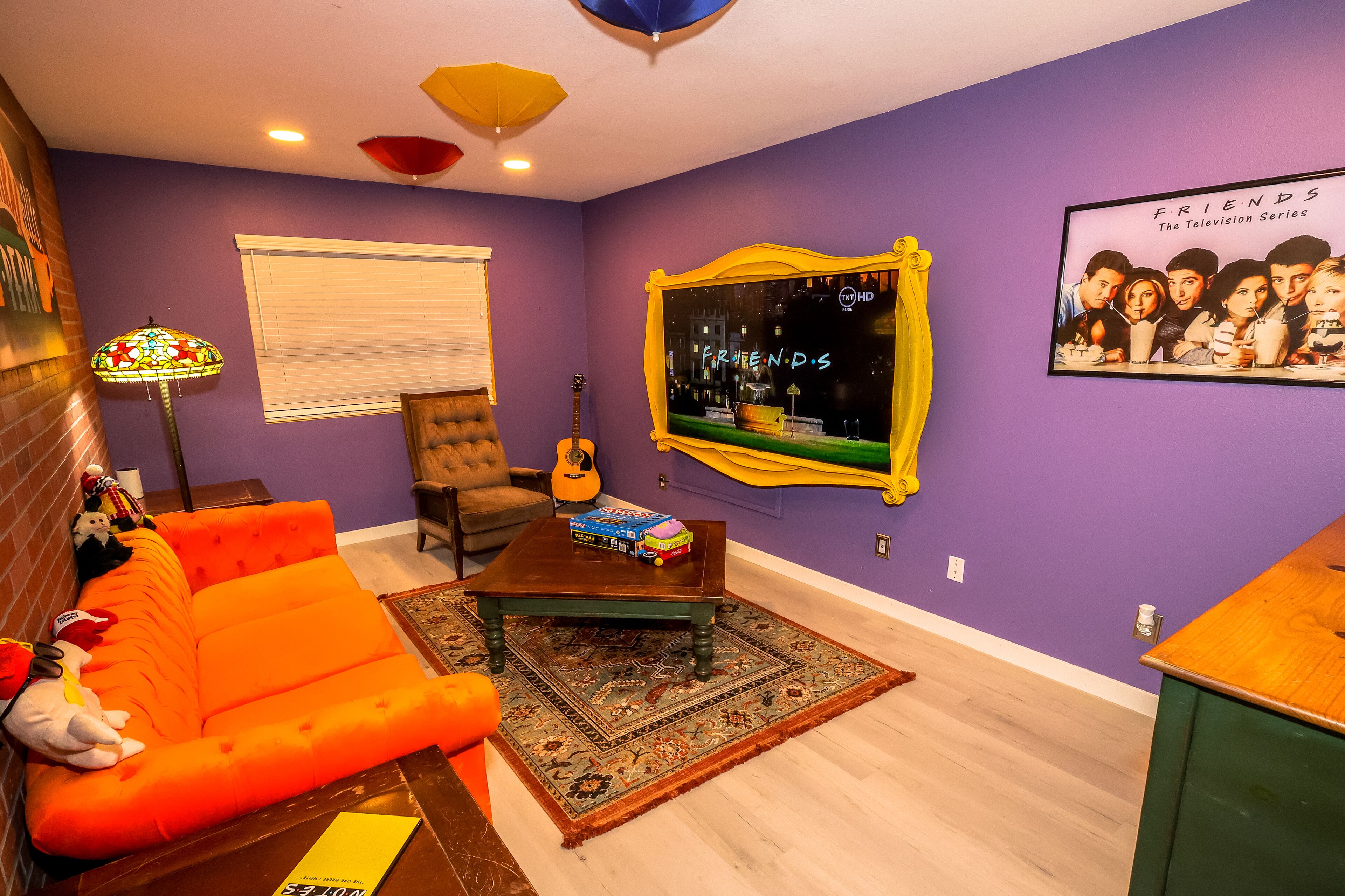 Pool/Spa, Super Mario Game room and Friends theme room!