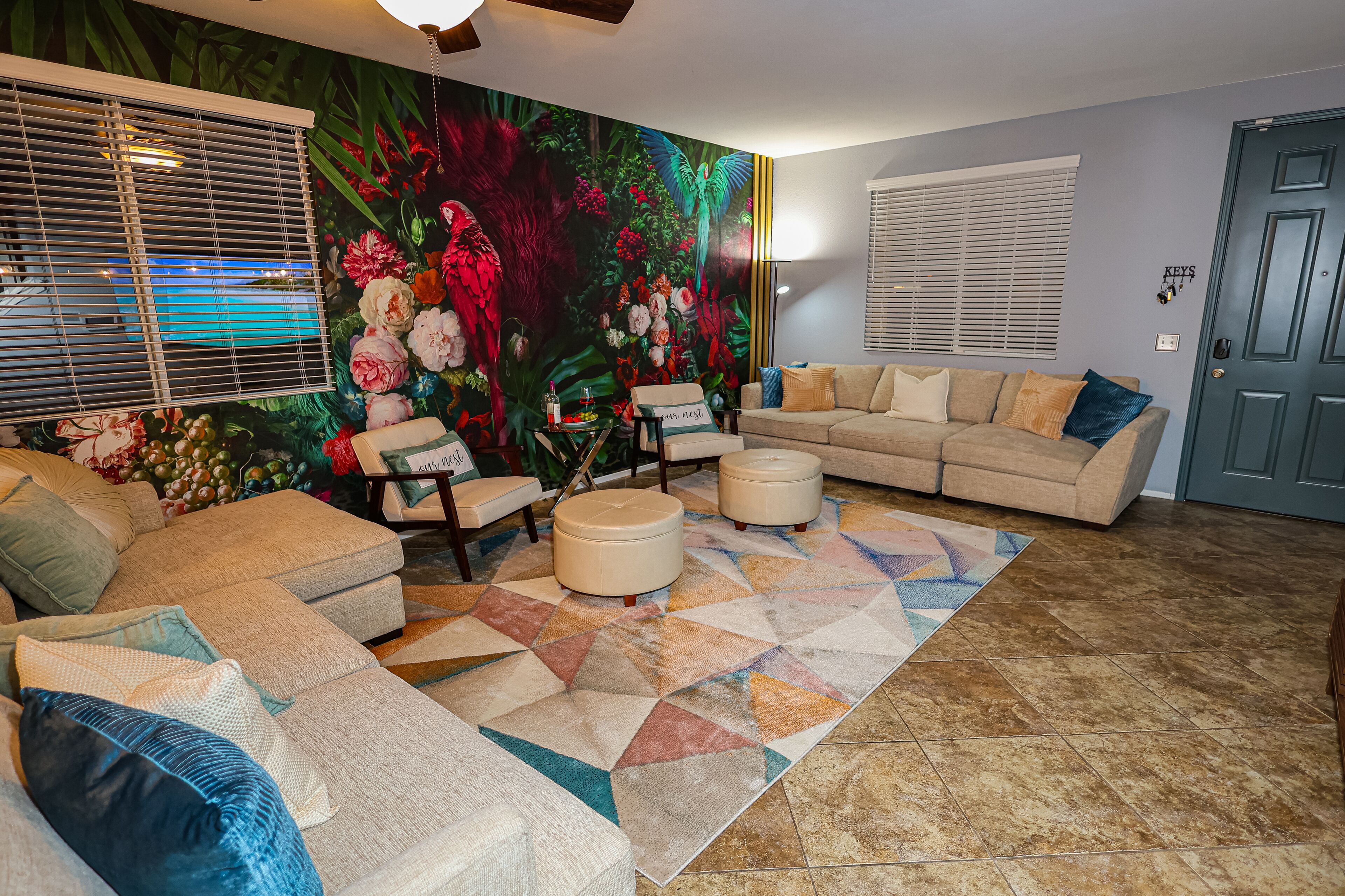 Pool/Spa, Super Mario Game room and Friends theme room!