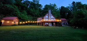 Exterior - Relax & Recharge A Frame Retreat firepit hot tub sauna gym fishing forest escape (Irvine)