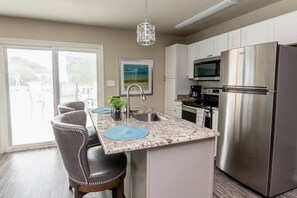 Fridge, microwave, dishwasher, toaster