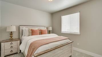 4 bedrooms, iron/ironing board, travel crib, WiFi