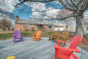 Terrace/patio - Nature Getaway w/ On-Site Trails, 17 Mi to DC! (Brookeville)