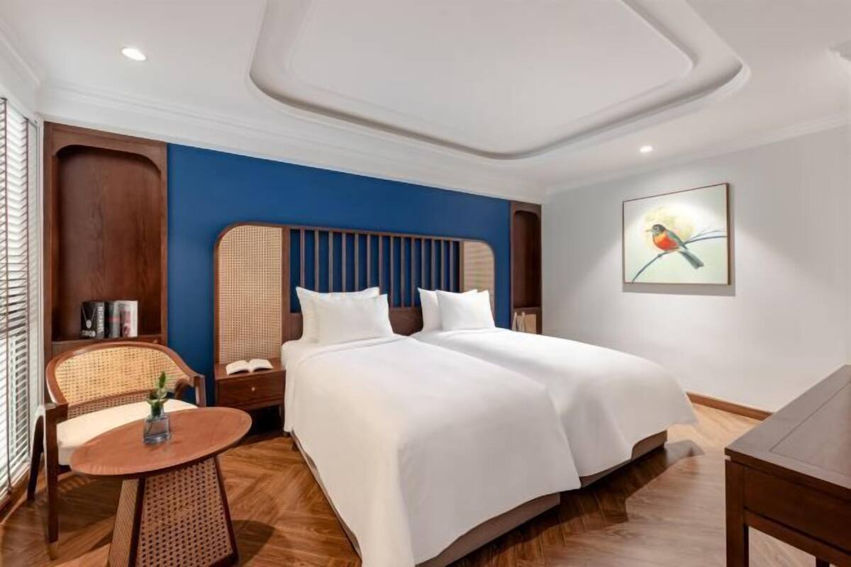 Literie hypoallergénique, couette en duvet d'oie, minibar