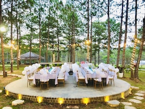 Outdoor wedding area
