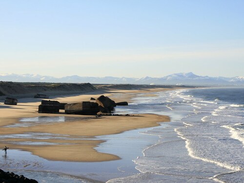 Charming Apartment with Terrace, 50m from Beach, Private Parking