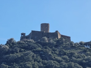 A historic stone castle on a hill with dense forest. - Studio for 4 people with terrace 300m from the beach (Collioure)