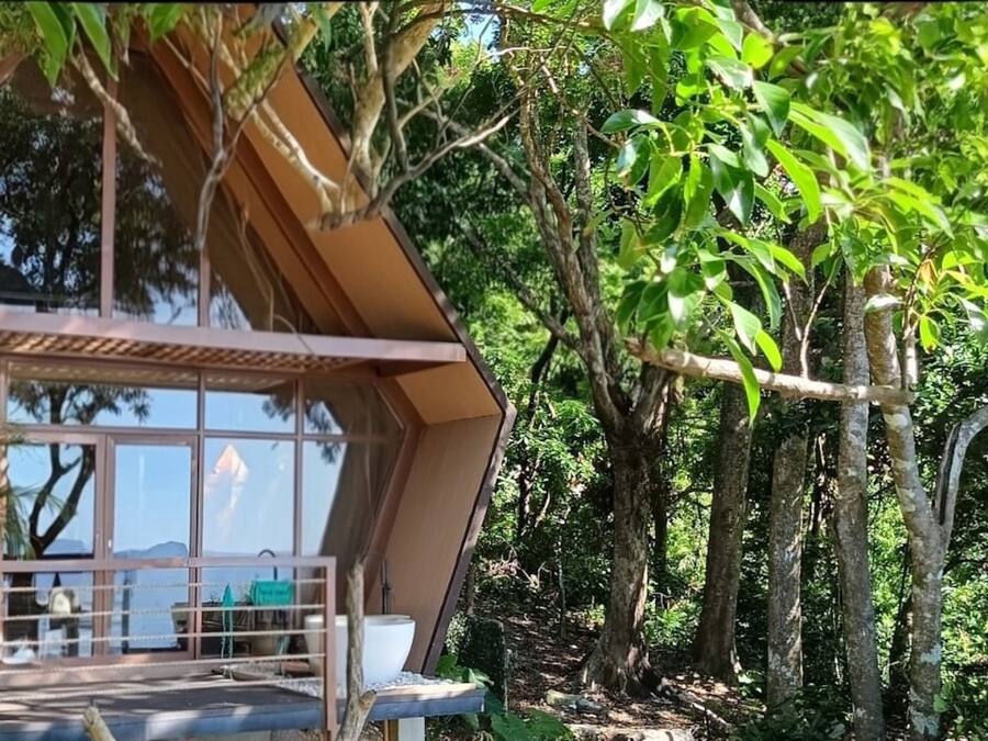 Familie huisje, 1 slaapkamer, balkon, uitzicht op zee | Voorkant van accommodatie