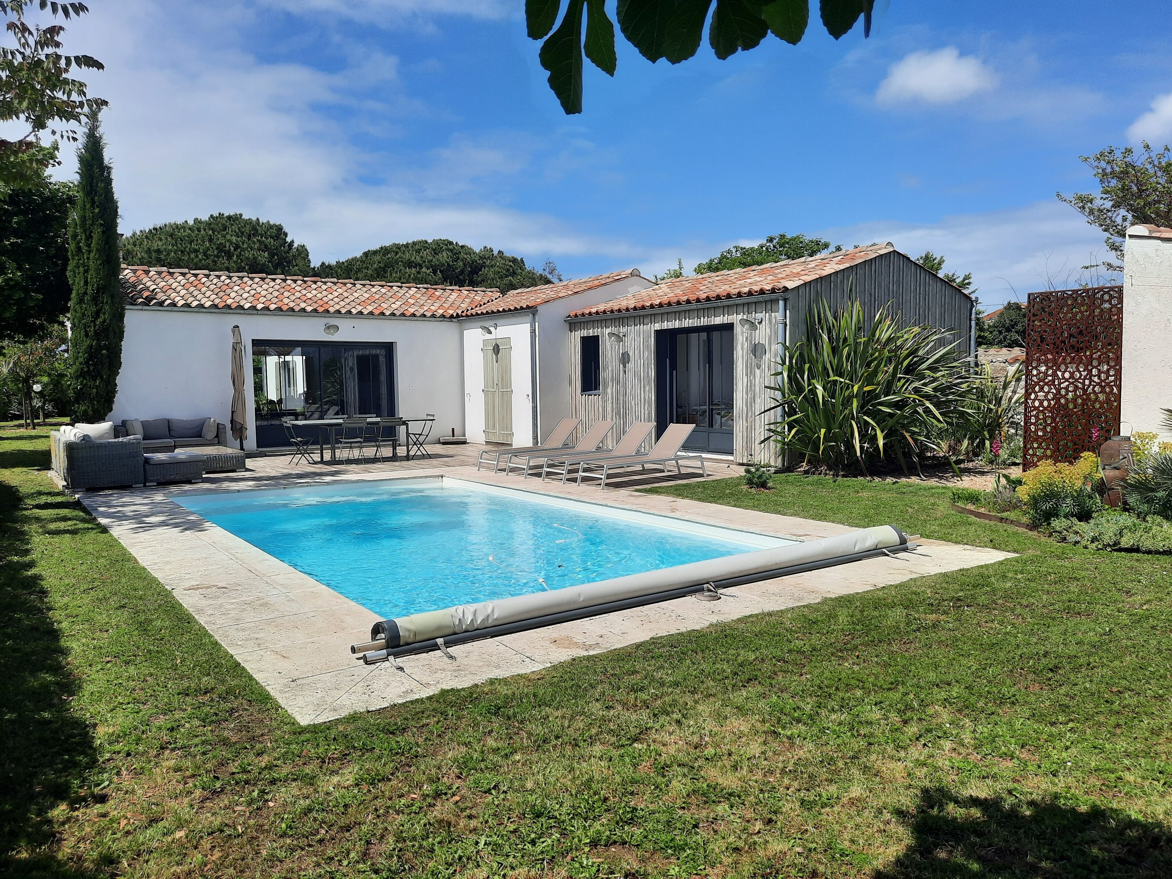 Piscine extérieure, piscine chauffée