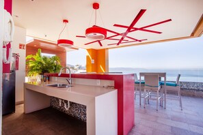 Fridge, microwave, oven, stovetop - Serene 1BR w/ Patio & Workspace (Puerto Vallarta)