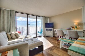 Condo, 1 Bedroom | Living area - 0611 Endless Horizon by Atlantic Towers (Carolina Beach)