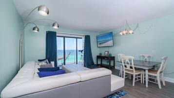 Condo, Multiple Beds, Balcony, Ocean View (Turtle Love) | Living area | 42-inch flat-screen TV with digital channels