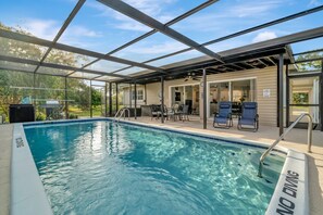 Outdoor pool, a heated pool - The Pool House -Private Heated Pool w Entire House ~ PETS WELCOME! (Largo)
