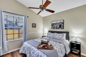 Desk, iron/ironing board, travel cot, free WiFi