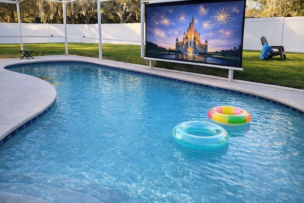 Welcome to Amazing Disney Star Wars Villa - Enjoy a relaxing swim while watching movies on the outdoor poolside cinema