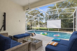 A heated pool