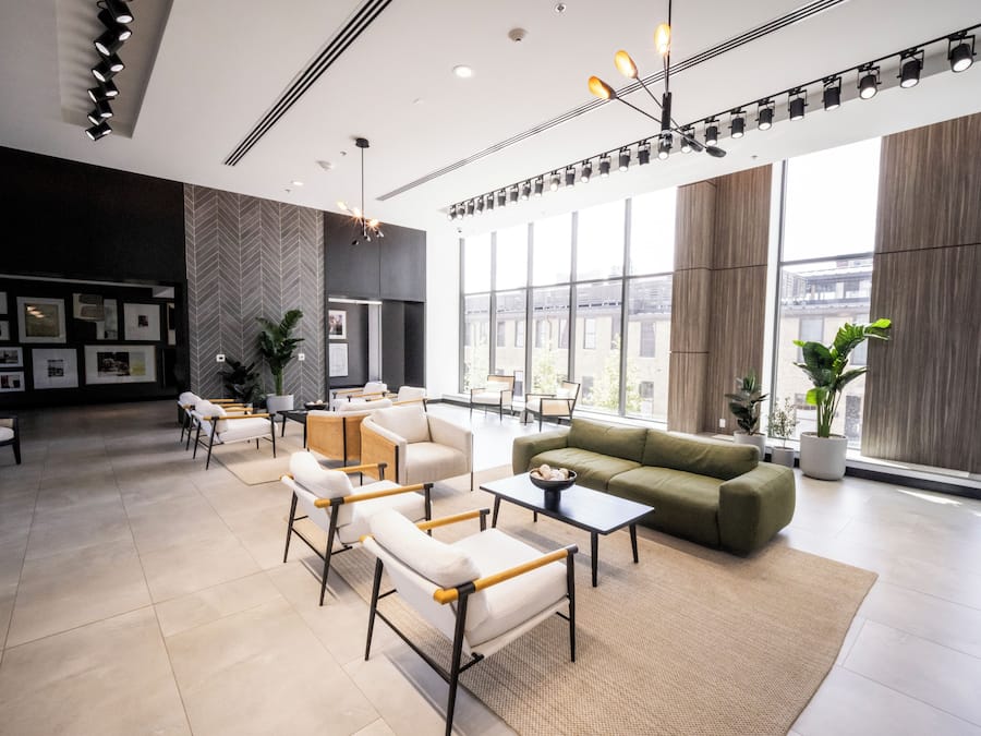 Sitteområde i lobbyen