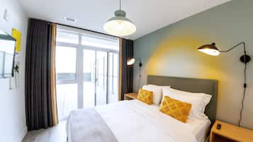 Apartamento empresarial | 1 quarto, roupas de cama de algodão egípcio, roupas de cama premium