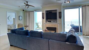 Condo, Multiple Beds, Balcony, Ocean View (1222 West - No Pets Allowed) | Living area | 40-inch flat-screen TV with digital channels, TV