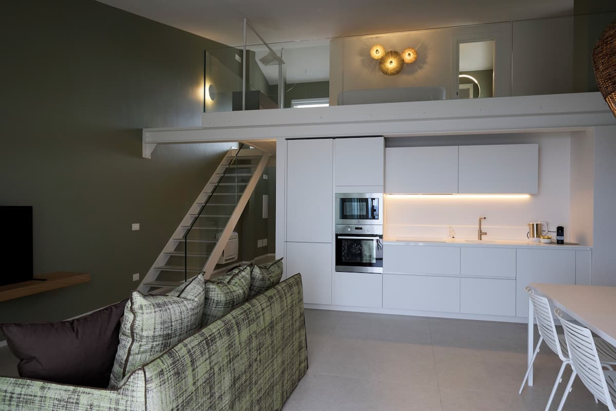 Deluxe Apartment, Sea View | Living area