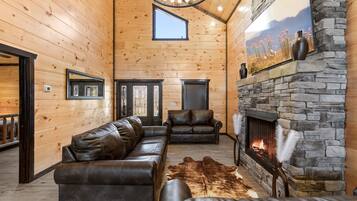 Smart TV, fireplace, video games, ping pong