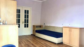 Smart TV, DVD player, books, music library