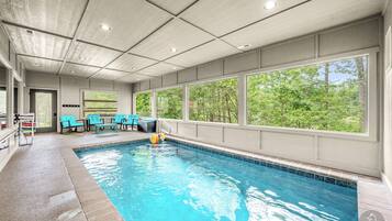 Indoor pool, a heated pool