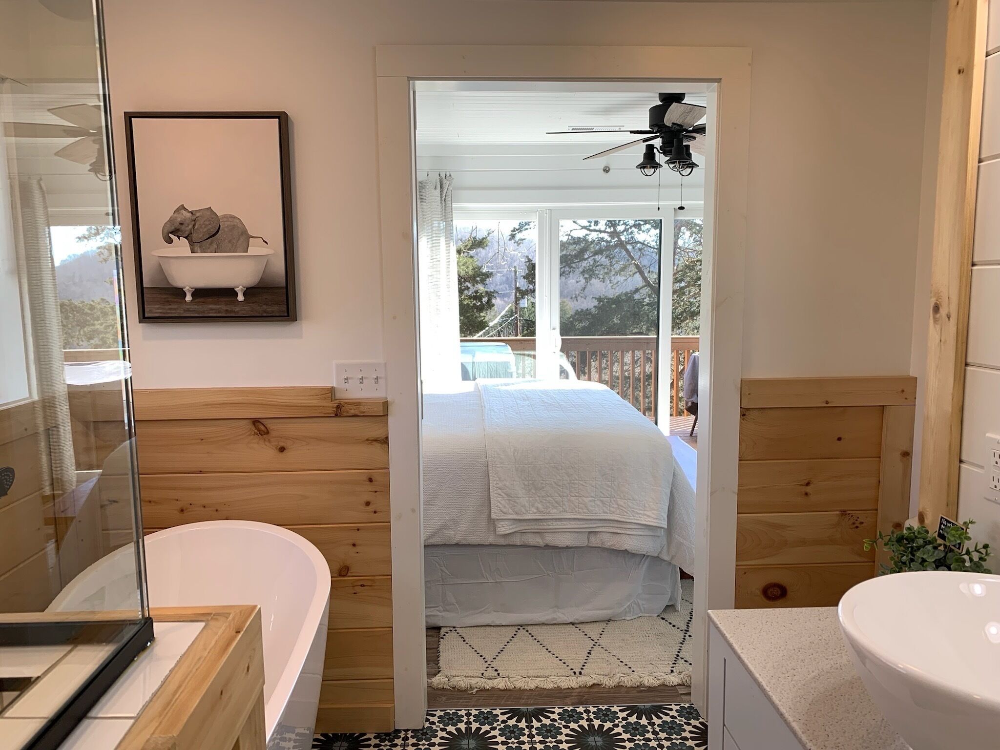 Master bathroom in Main House.