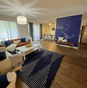 40-inch flat-screen TV with digital channels, TV