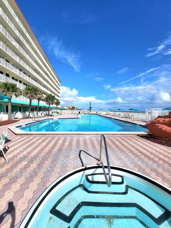 Outdoor pool, a heated pool